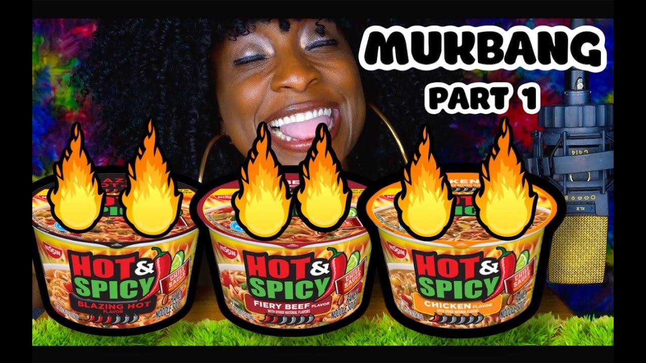 🥵 NISSIN's HOT & SPICY RAMEN NOODLE REVIEW PART 1..!! (MUKBANG)  🥵