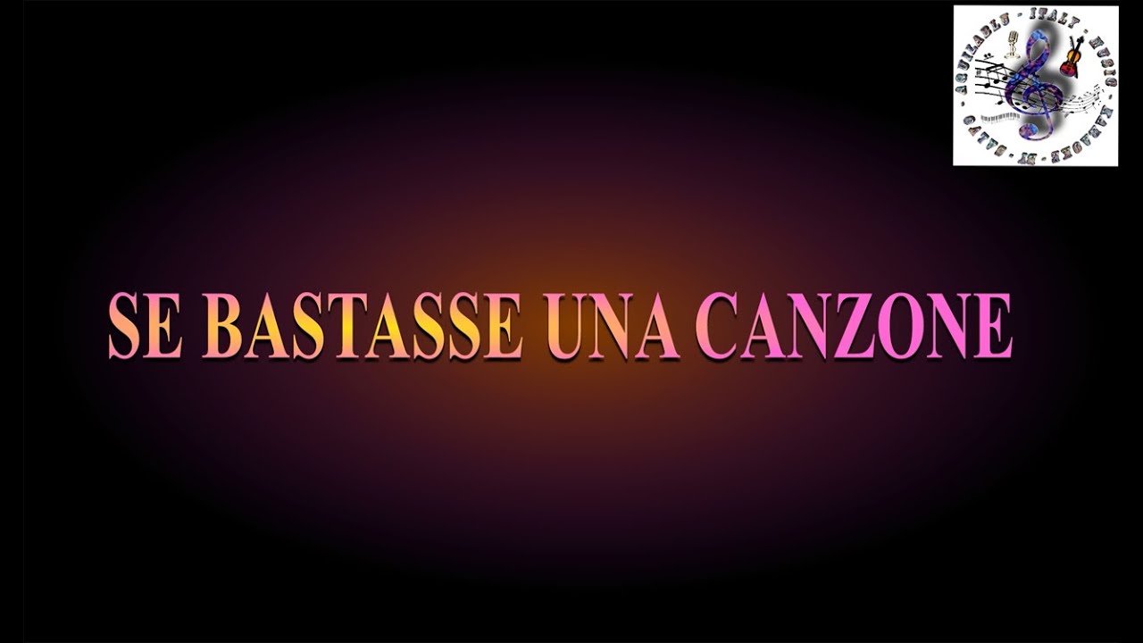 Karaoke - EROS RAMAZZOTTI - SE BASTASSE UNA CANZONE +4 semitoni    @KaraokeAQUILABLUBYSALVO