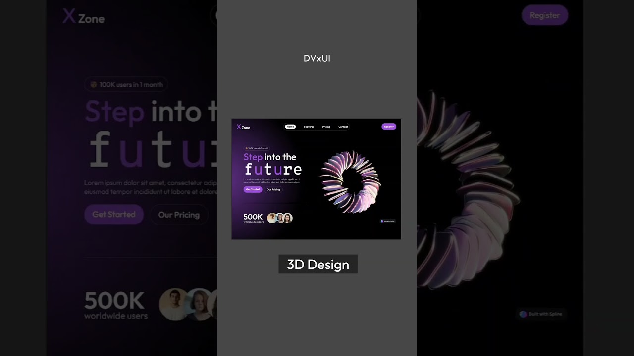 3D Design in Figma using Spline 🔥 #learnfigma #figmatutorial #figma #3ddesign #spline