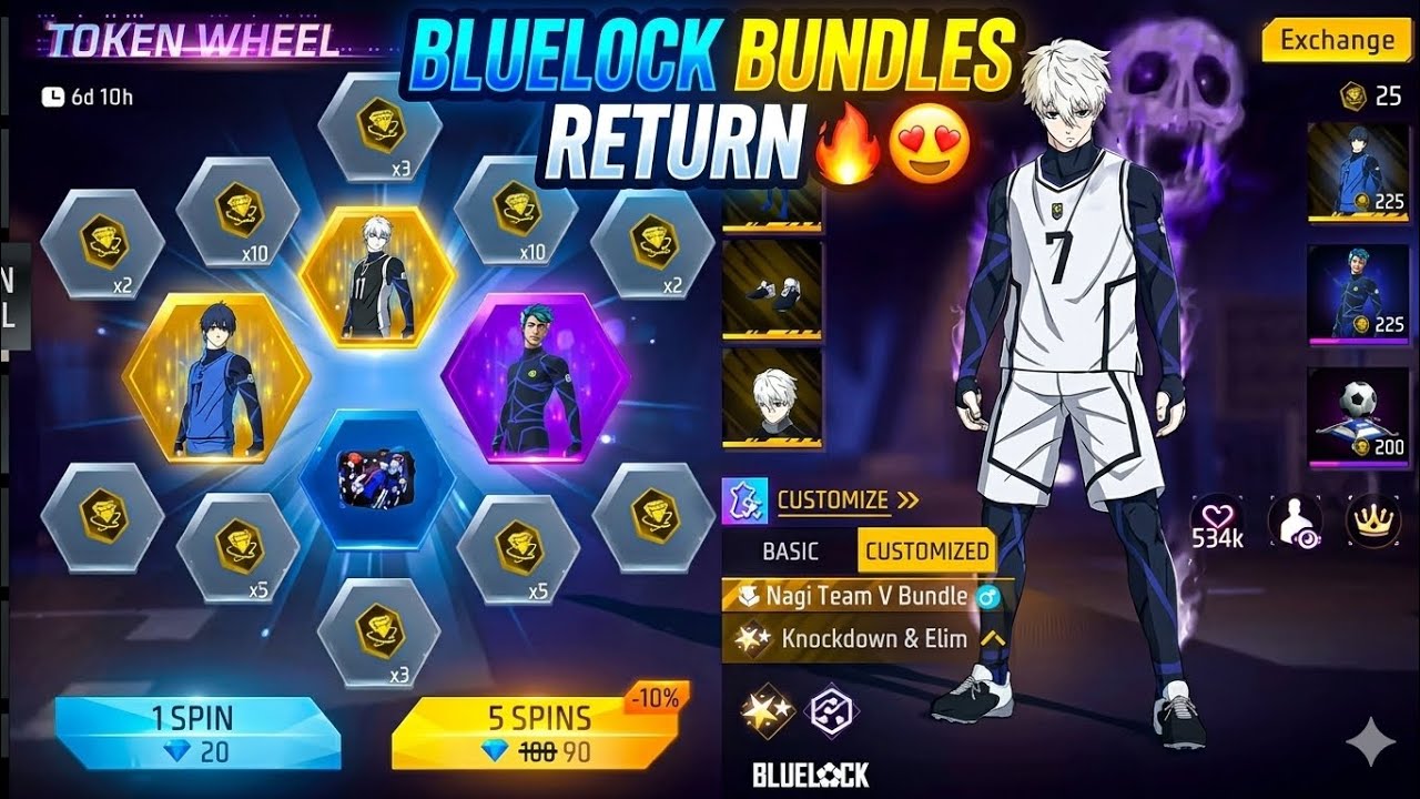 Blue Lock Event Return🔥😍 | ff x blue lock chapter 2 | next anime collab in free fire | ff x bluelock