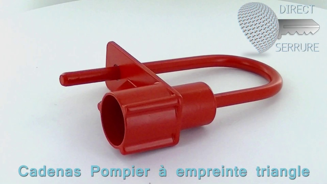 Cadenas Pompier &agrave; empreinte triangle _ Direct-Serrure.fr