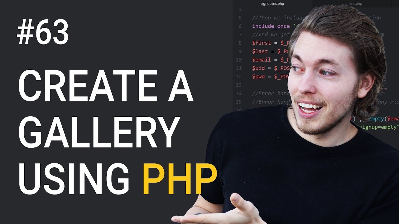 63: How to Create a PHP Gallery Part 1 | HTML Markup Setup | Upload Image to Website | PHP Tutorial