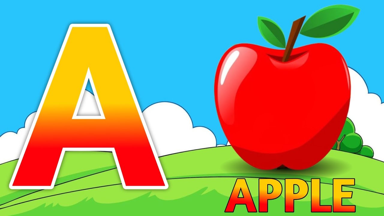 Phonics song with TWO Words - A For Apple - ABC Alphabet Songs with sound for children