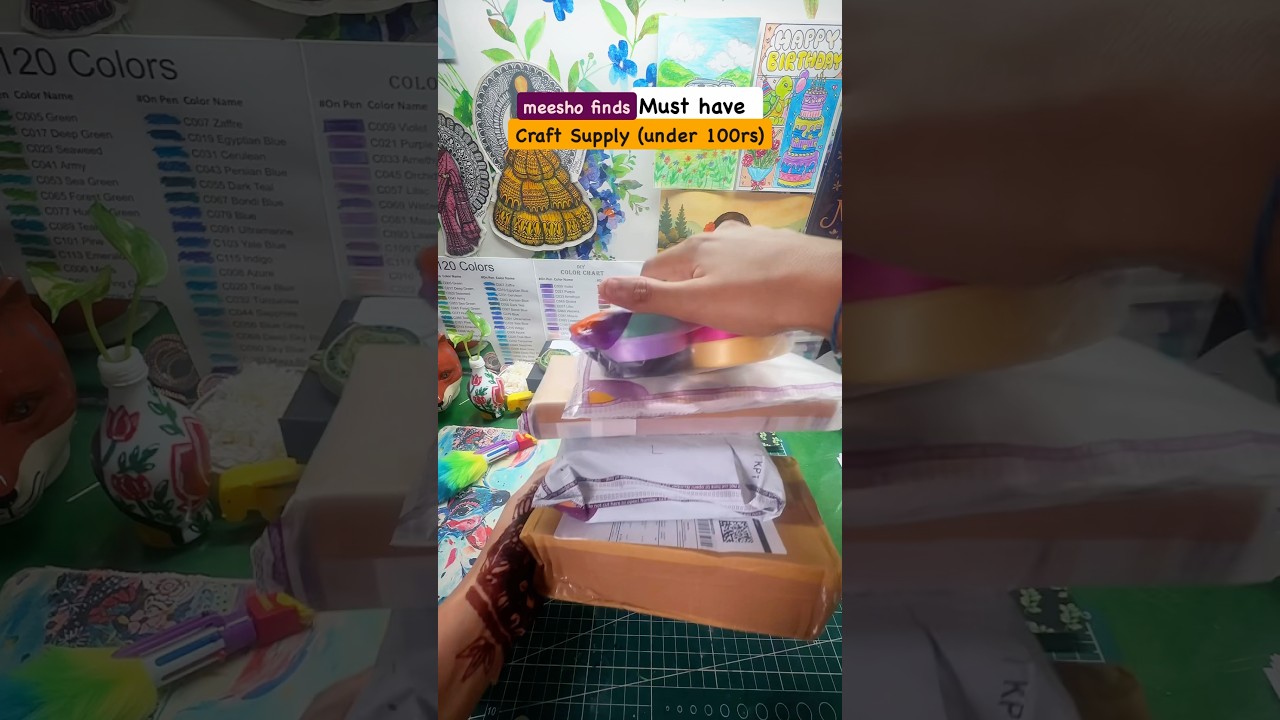 Meesho Craft Supplies Under ₹100 🤯 | Must-Have Finds ✨ #shorts #meeshofinds #trendig #craftsupplies