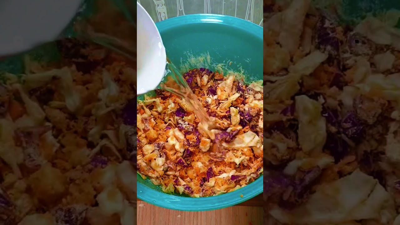 🌿COLESLAW FRITTERS🌿  #appetizer #recipe #food #coleslaw #fritters