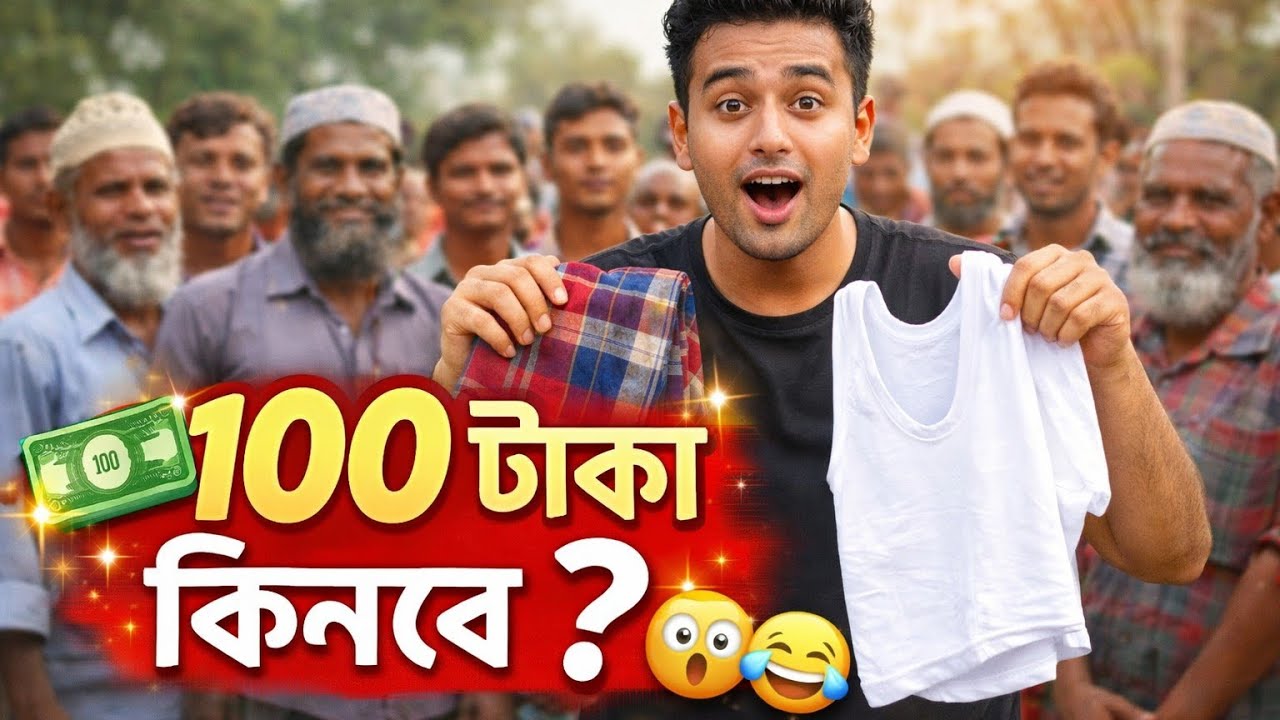  টাকায় লুঙ্গি গেঞ্জি কিনবে? গ্রামের মানুষের অবাক রিয়েকশন! 😲 | Social Experiment
