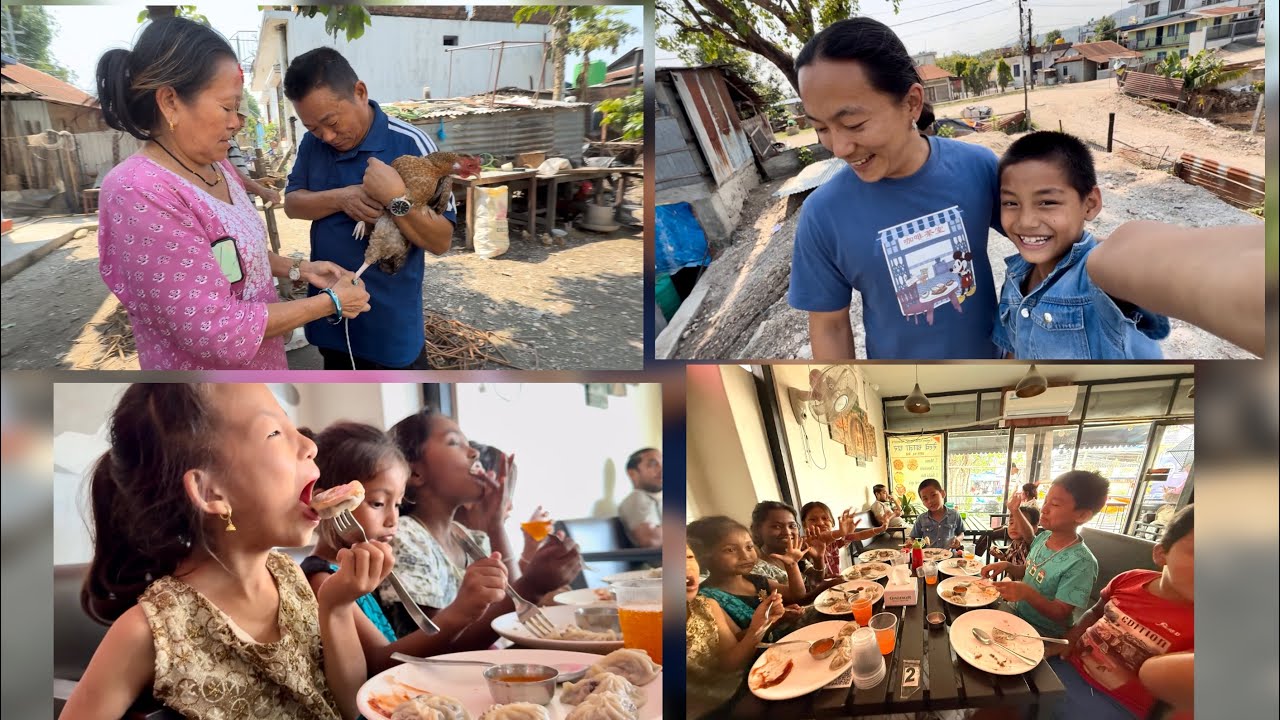 Mom dad ko kukhura samaune challenge | Gau ko chiller party haru lai momo party.