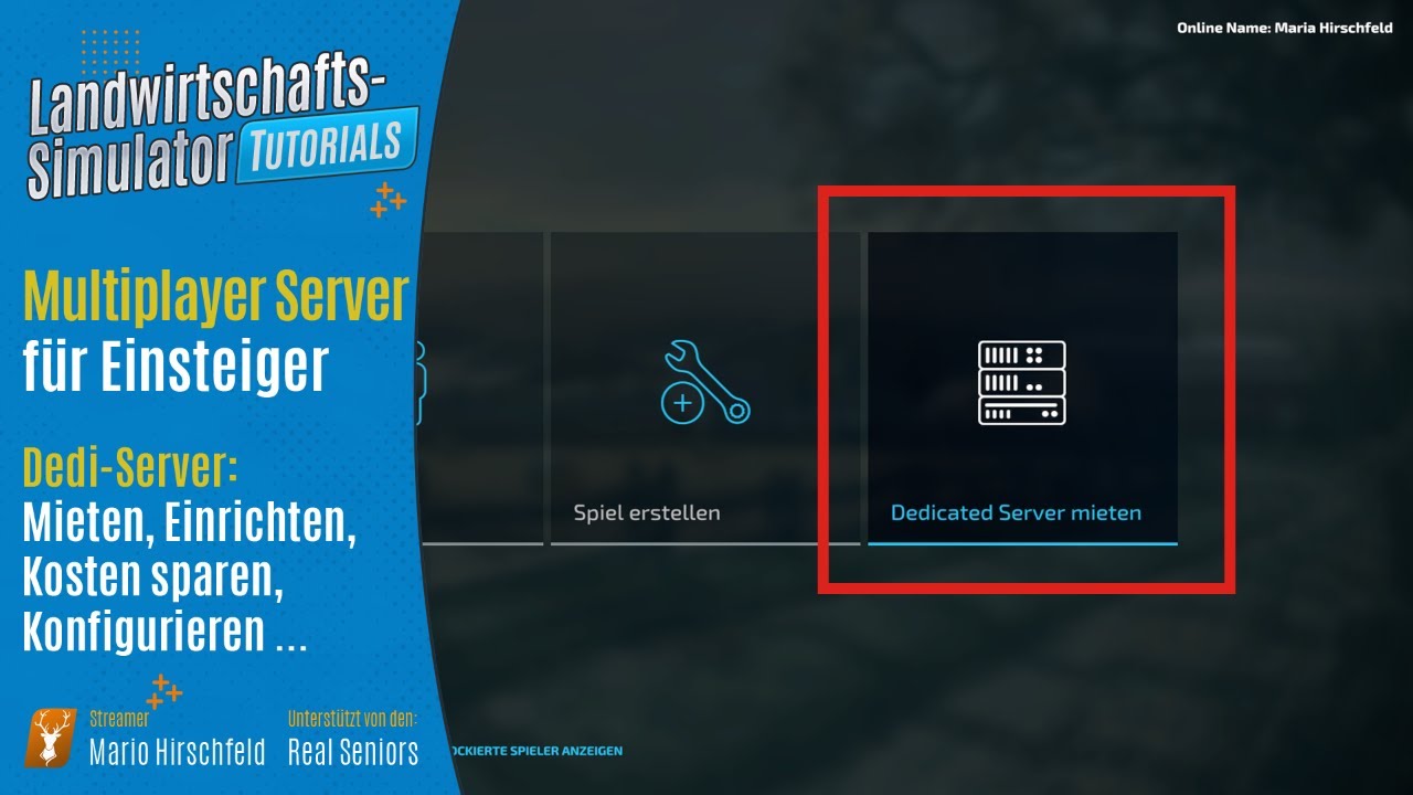 LS22 Tutorials: Dedi-Server mieten / Multiplayer Server einrichten // Grundlagen für Einsteiger