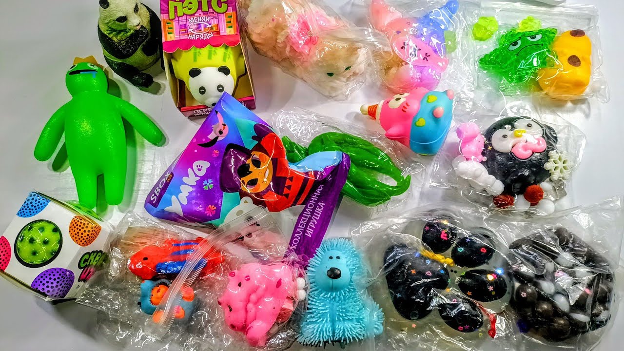 ASMR Unboxing 14 squishies and stress relievers for your satisfaction, sleep, and goosebumps💞