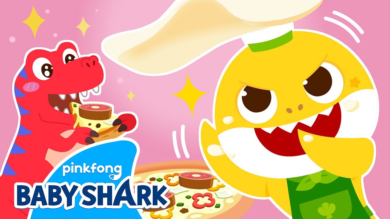 Baby Shark Cooks for the Starving Dinosaur! | +Compilation | Baby Shark Story | Baby Shark Official