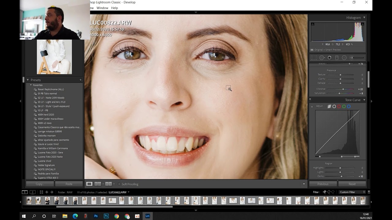 Tratamento de Pele em Lote com Lightroom