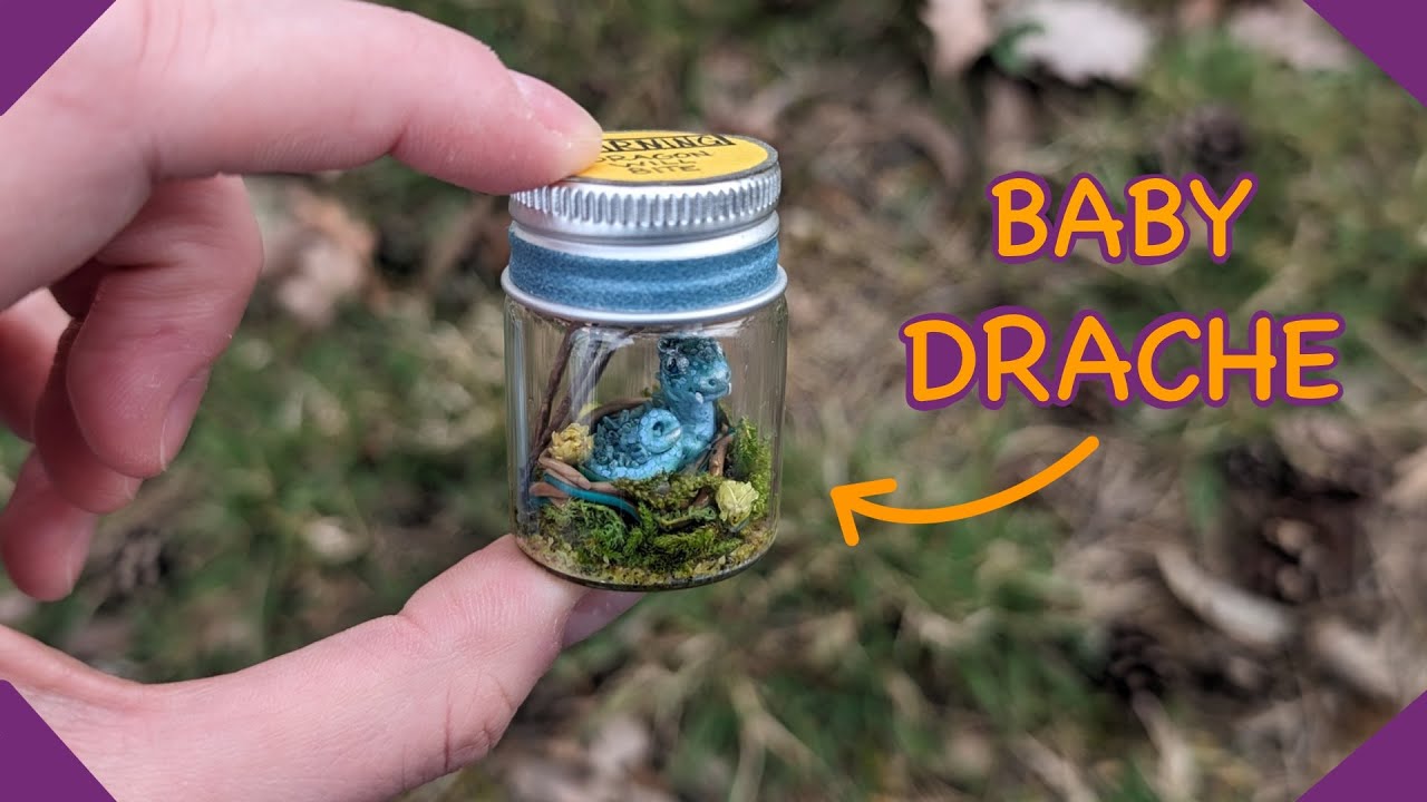 Baby Drache im Glas ~ DIY mit Fimo