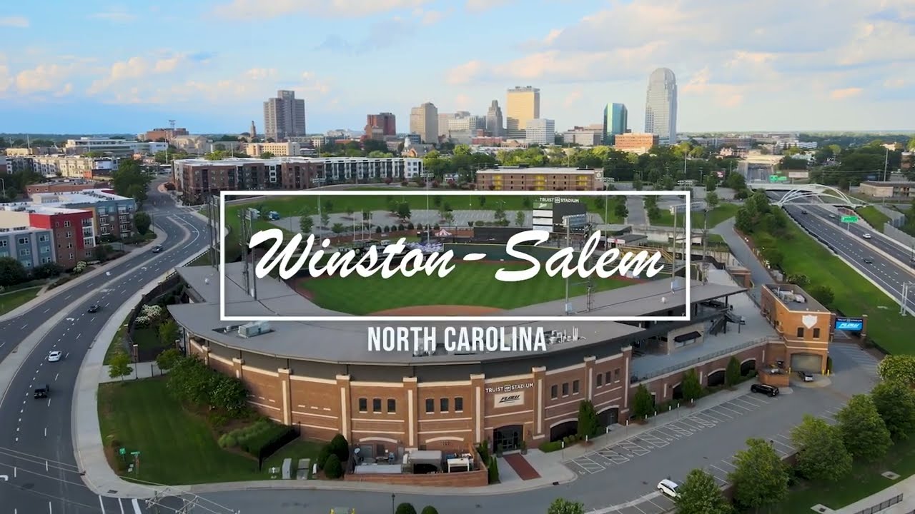 Winston-Salem, North Carolina 4K Drone Stock Footage