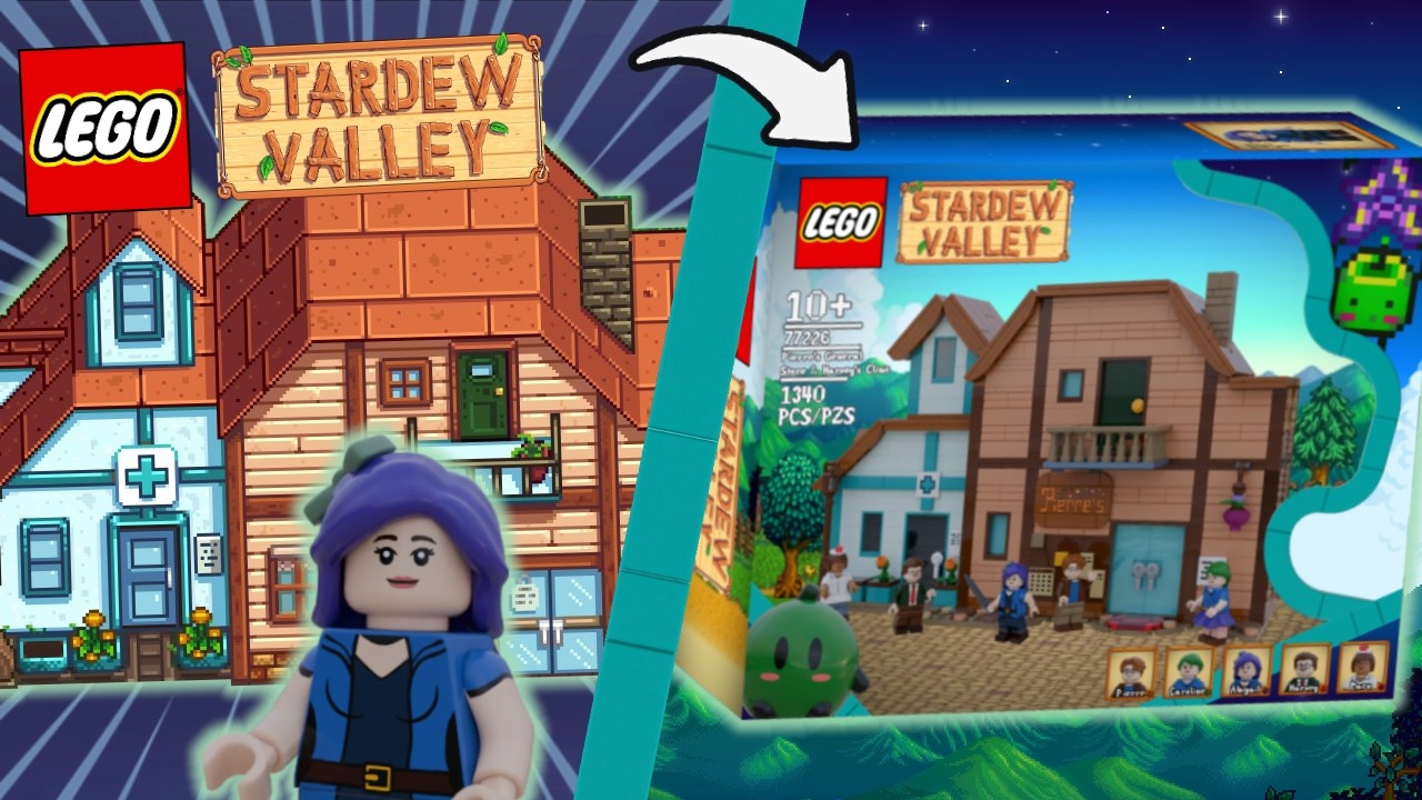 I Made A LEGO Stardew Valley Set! (Pierre's General Store & Harvey's Clinic)