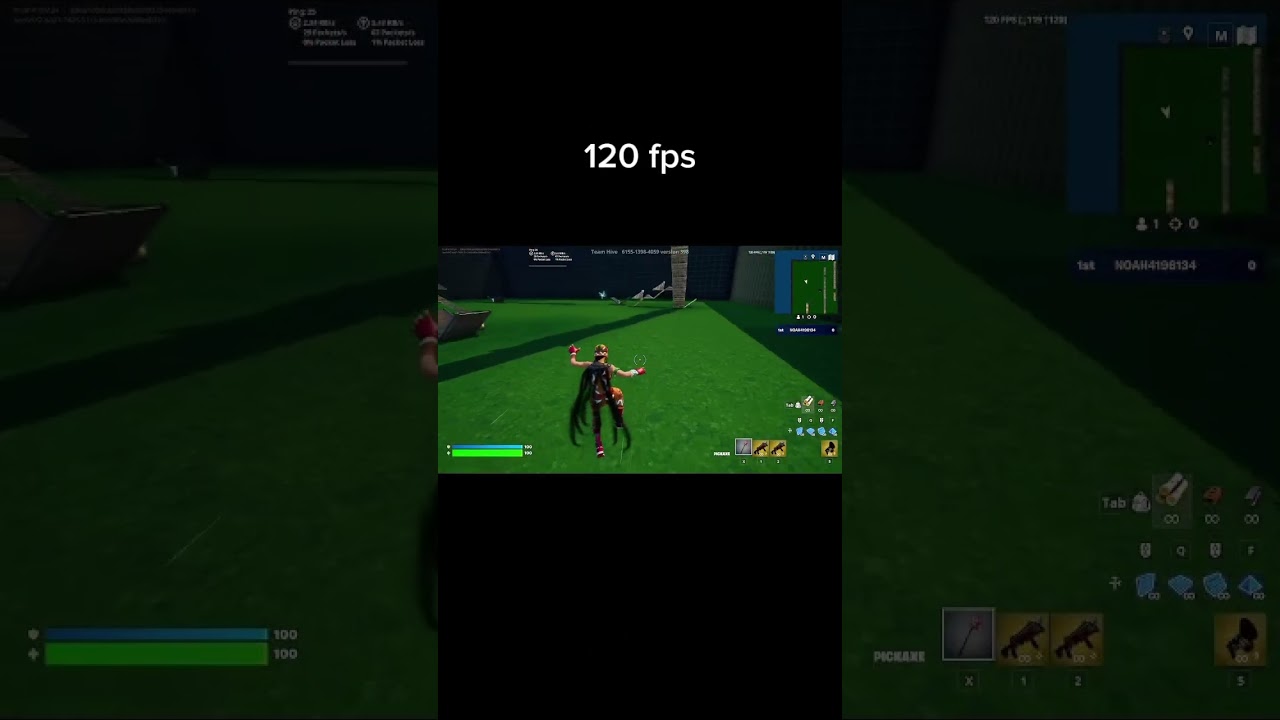 60fps vs 120fps in Fortnite #fortnite #fortniteclips