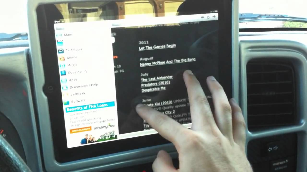 iPad installed in Chevy Silverado