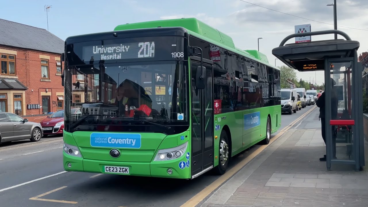 *DEMO* NXCoventry 1908 - Yutong E12 (CE23 ZGK) Route 20/20A (4K)