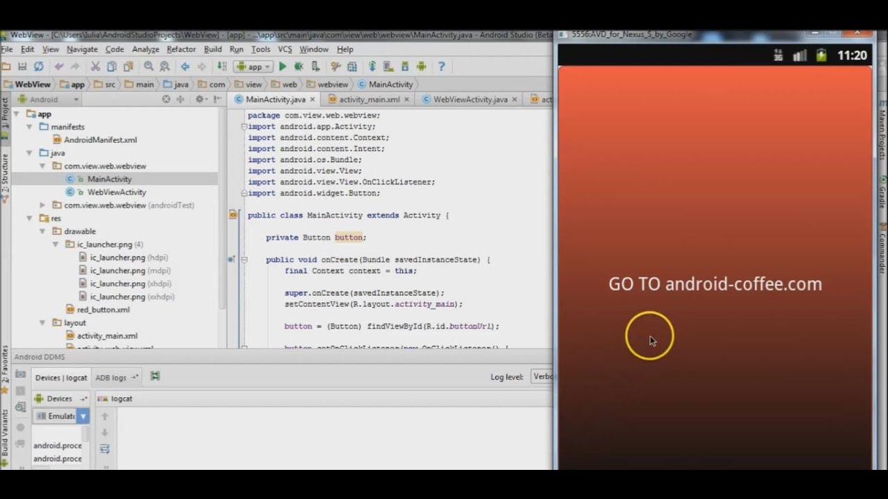 Android tutorial: Get data from website in Android Studio