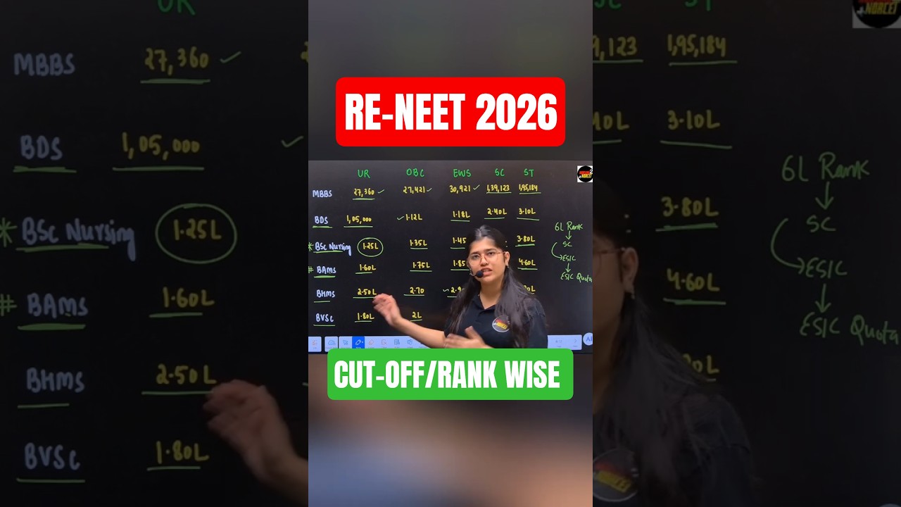 RE- NEET CUT-OFF/RANK | Low Score 🔥 #nursing2norcet #neetcounselling2026