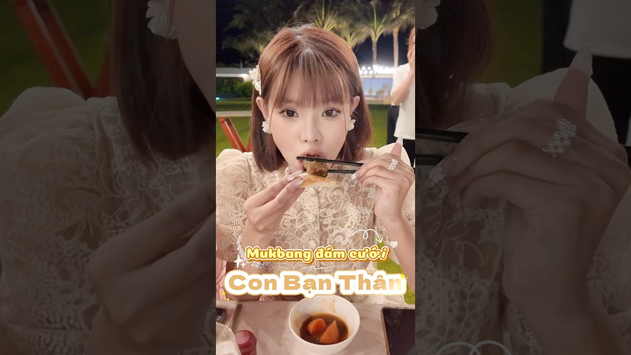 The series of eating at Best Friends' weddings has no end yet 🤣 #mukbang #review #wedding #vlog #...
