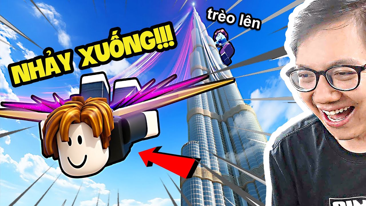 Leo Tháp Quá Cao, Tôi Kiếm Được 1 Triệu Đô (Roblox Climb and Jump Tower)
