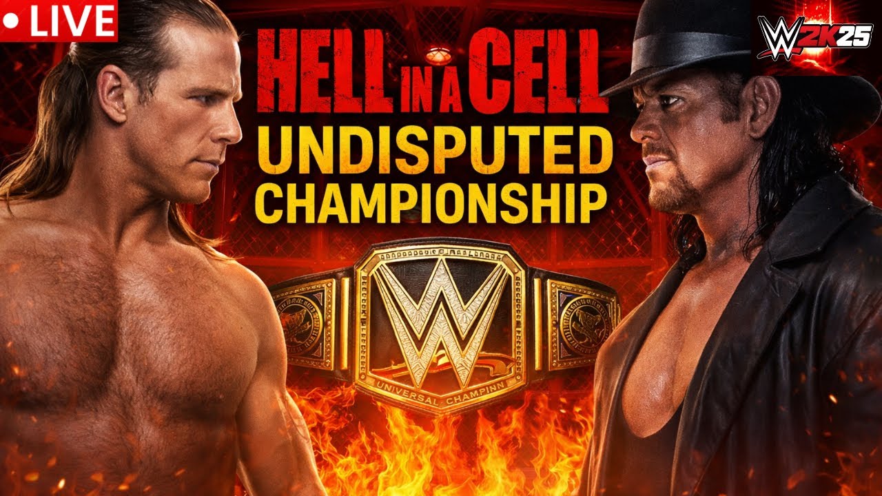 🔴 LIVE | HELL IN A CELL WAR! 🔥 Undertaker vs Shawn Michaels | Undisputed Championship | WWE 2K25|PS5