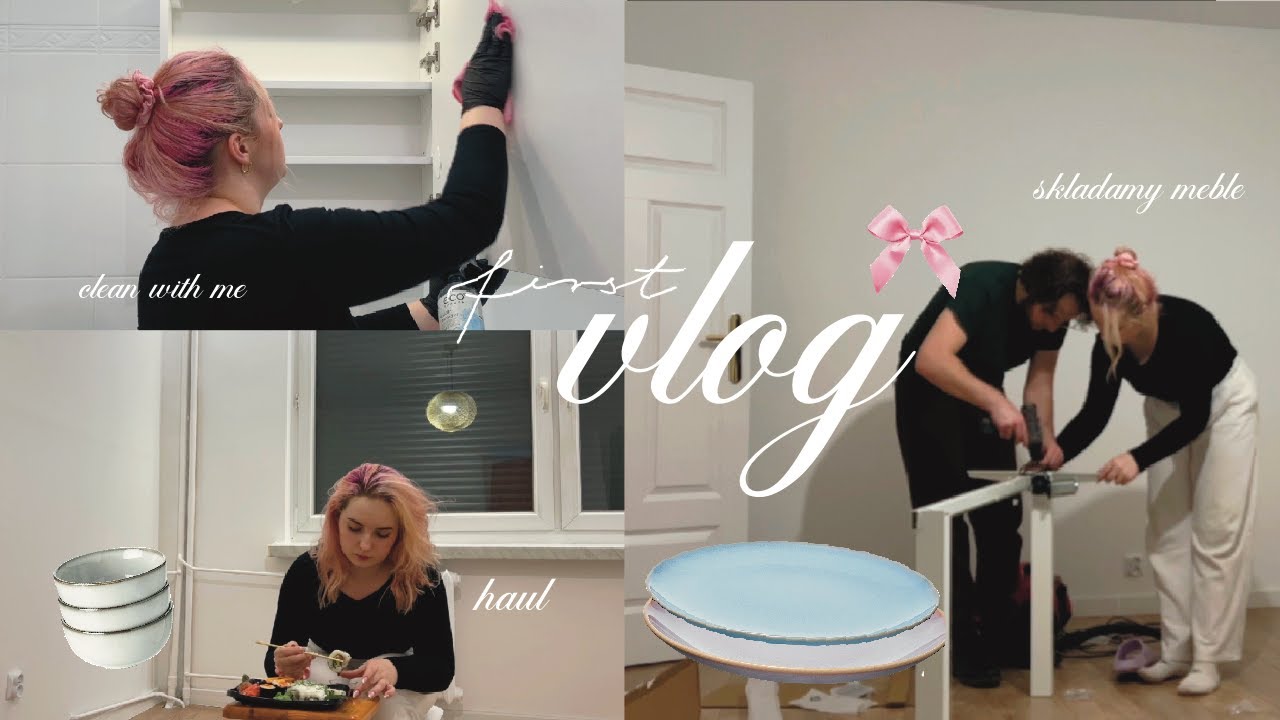 pierwszy vlog | clean with me, haul, składanie mebli 💌