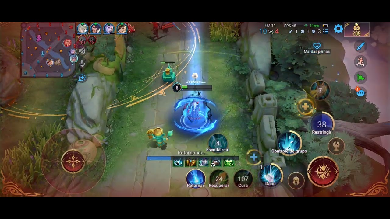 Testando o YIXING no suporte em honor oh kings :)