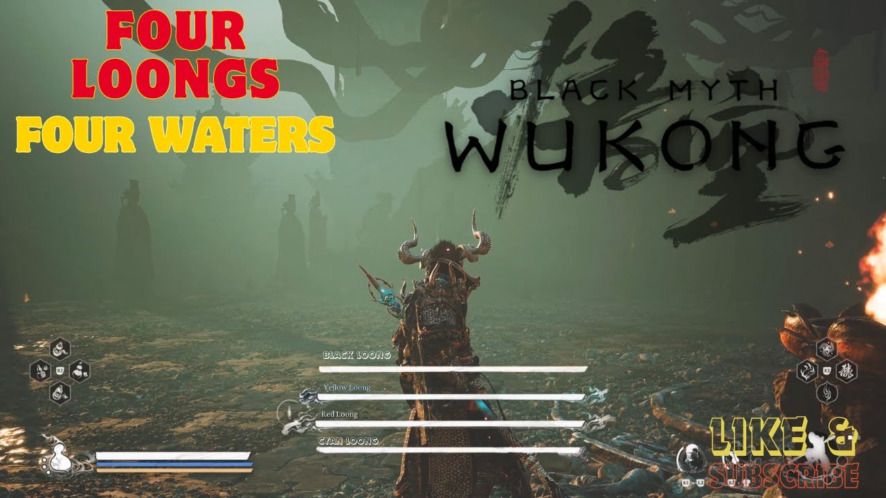 Black Myth Wukong: Challenge Four Loongs Of Four Waters #blackmythwukonggameplay #gaming #steam