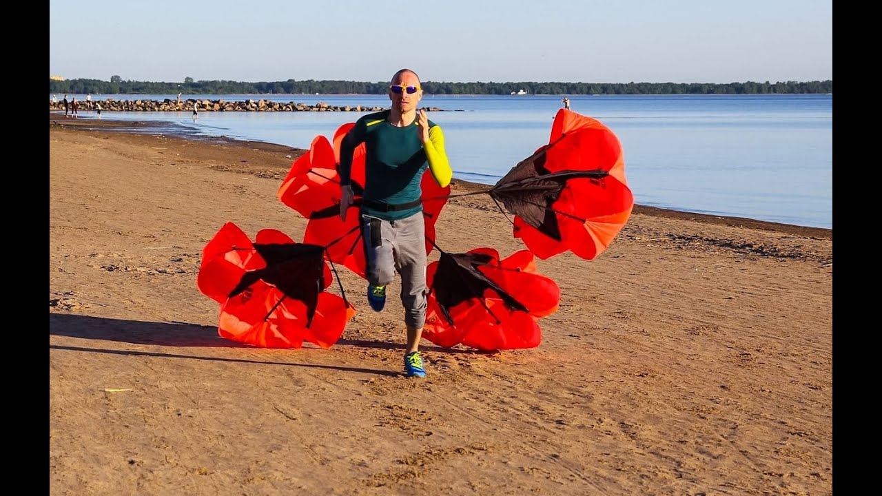 Тренировка 2020 Beach Workout  Warm-up, Stretching, Abs-exercises & Run with Parachut