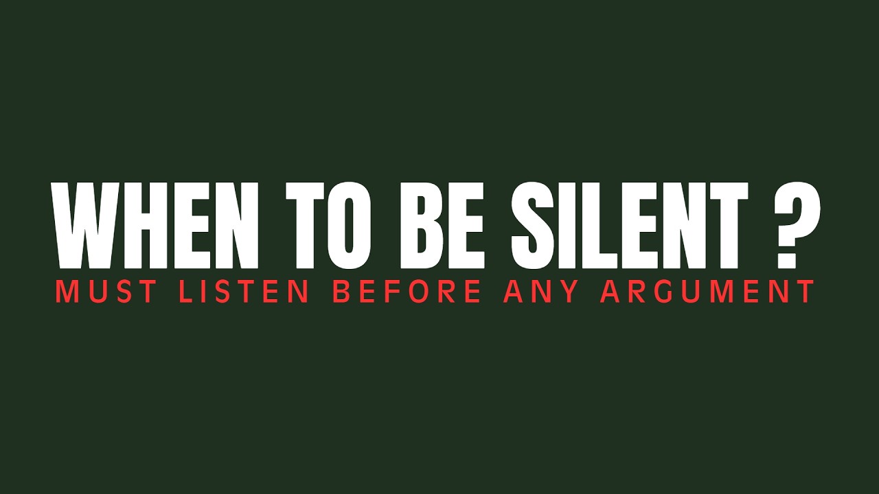 When to Be Silent in Arguments Psychology Says This Changes Everything