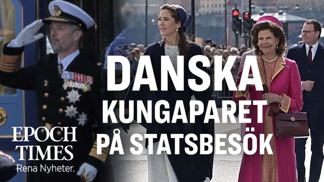 Högtidlig välkomstceremoni för danska kungaparet