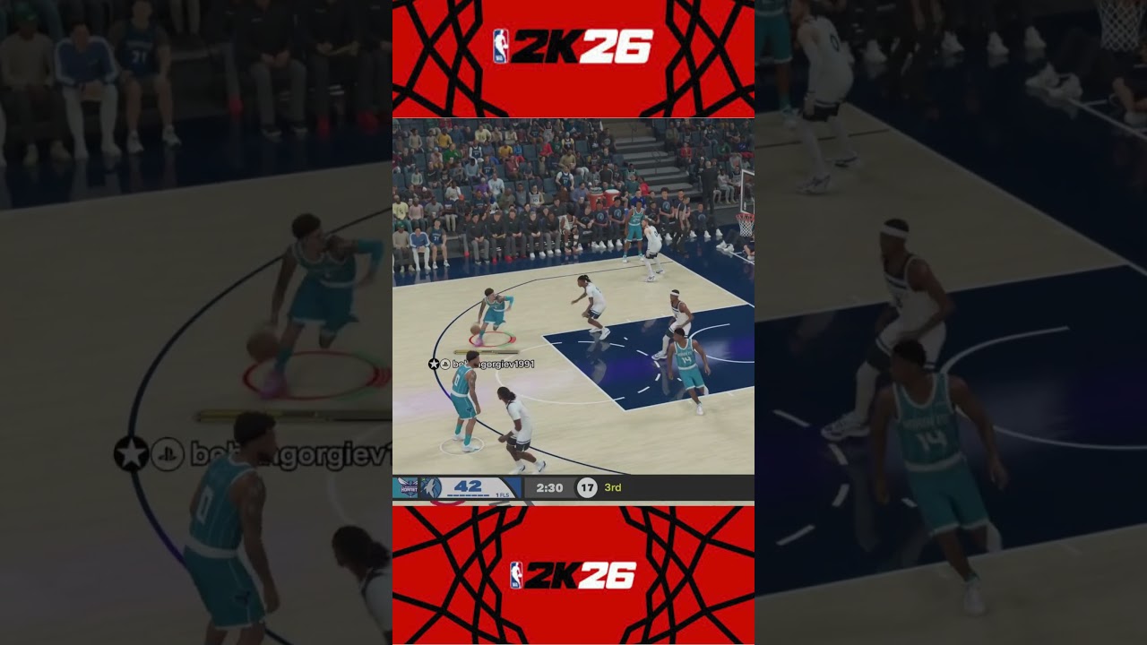 Простой приём Ламело Болла для данка в ситуации 1 на 1! 🏀 Шарлотт Хорнетс | Геймплей NBA 2K26 на ...