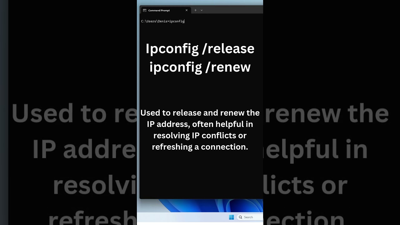 ipconfig #windows  #networking