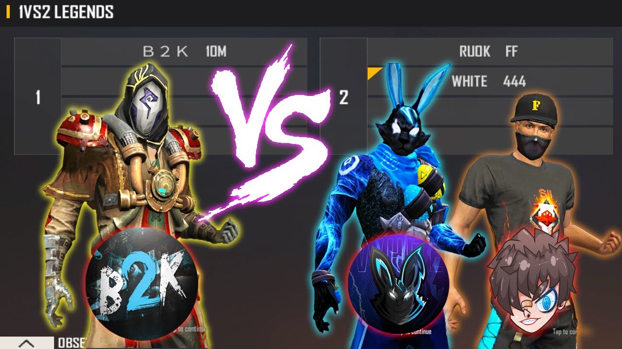 B2K VS RUOK FF WHITE 444 | AWM KING VS 2 HACKER ? - BEST ROOM OF ALL TIME