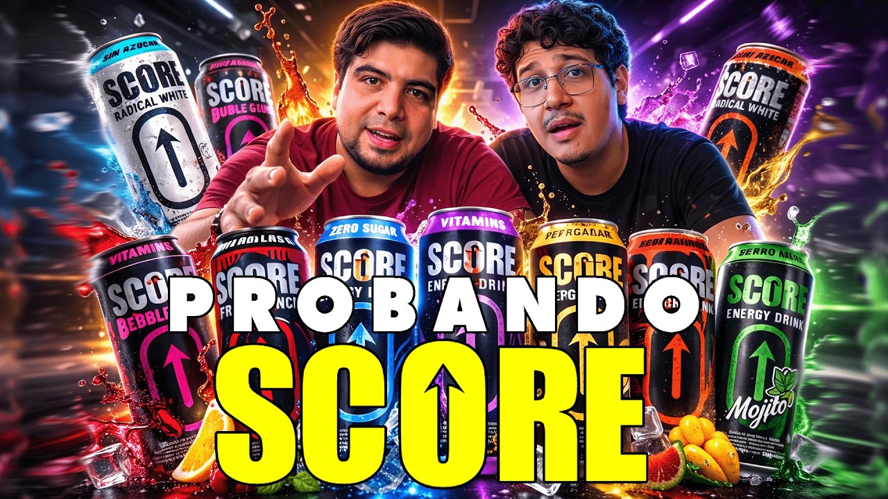 Probando TODAS las SCORE ENERGY DRINK del mercado en CHILE 🇨🇱 ft. OeTobal