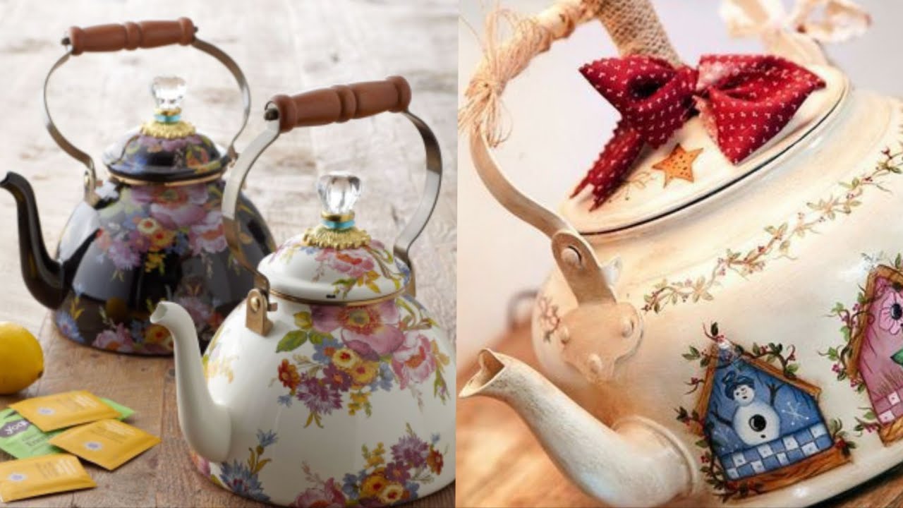 33 IDEIAS de CHALEIRAS VELHAS DECORADAS