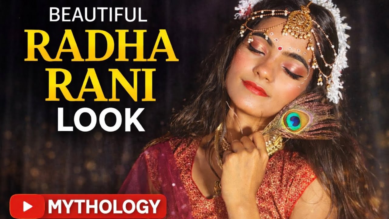 “Radha Rani Look Transformation 🌸 | Radha Rani Makeup Look | Traditional Look ll Riea Saann ll