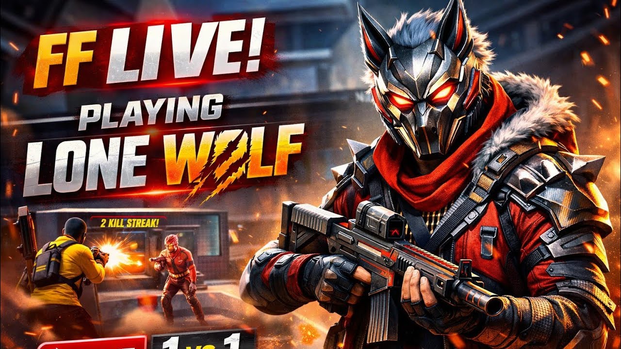 4ure is live! Hii guy's I'm playing lone wolf in free fire 🔥 max . so enjoy the game guys