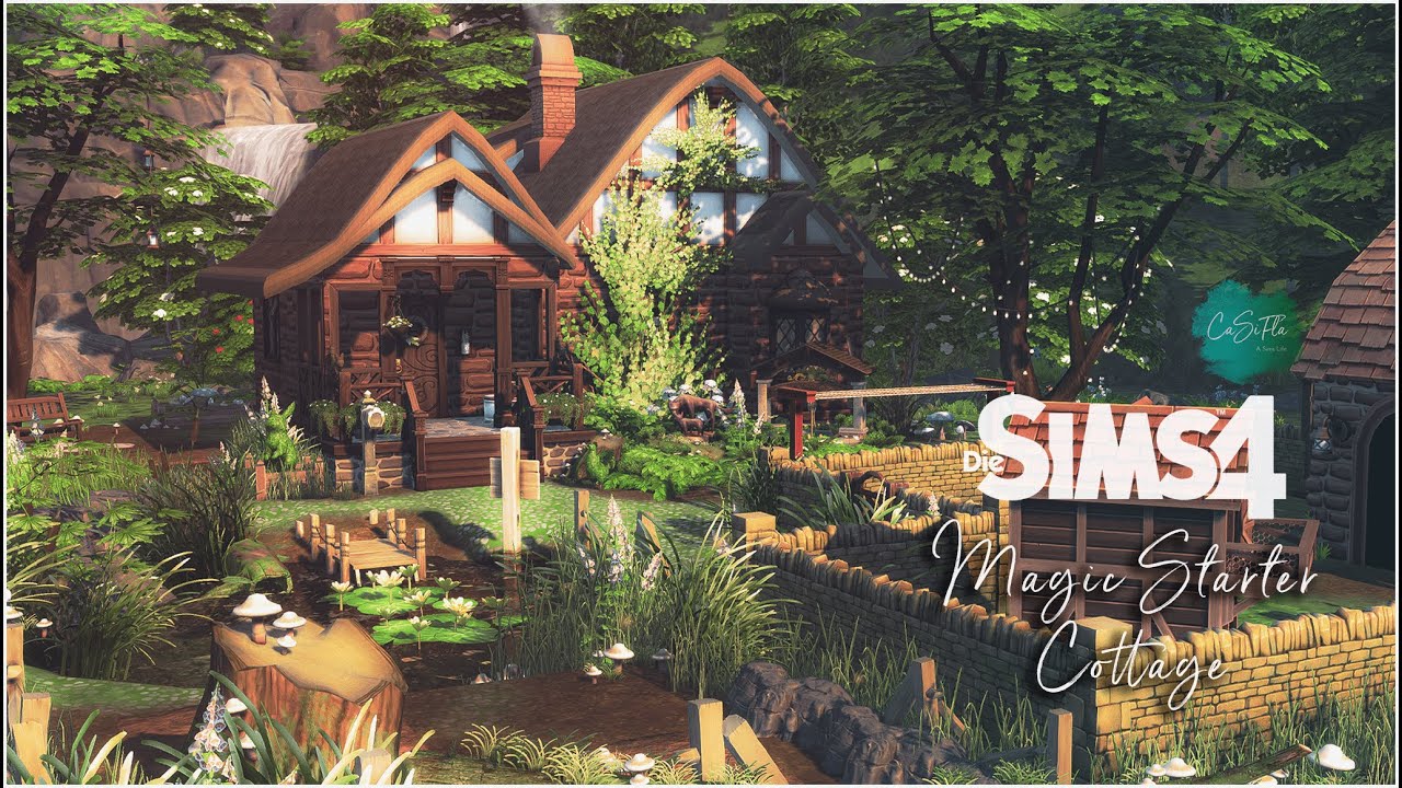Magic Starter Cottage || Starter Home || Cottage Living || NO CC [Sims 4]