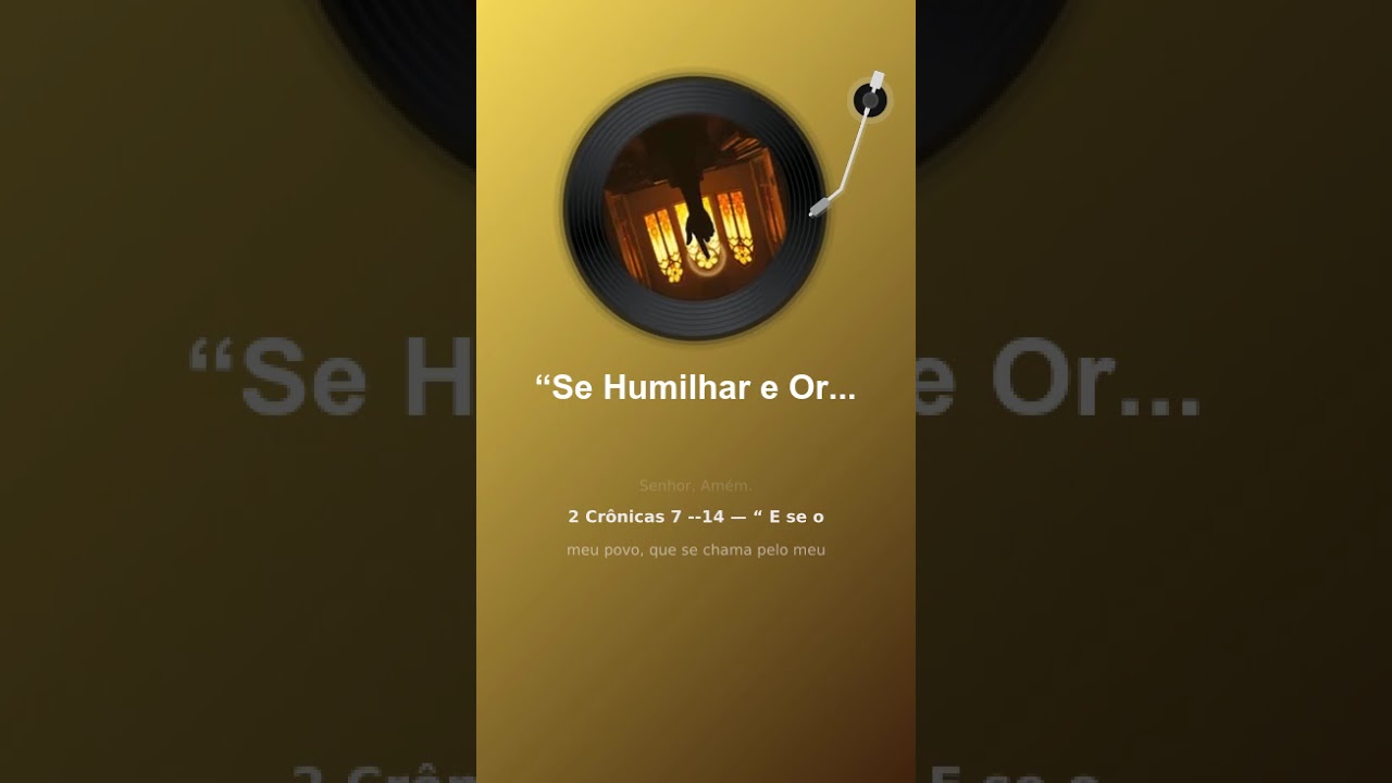 “Se Humilhar e Orar Deus Sara a Terra”
