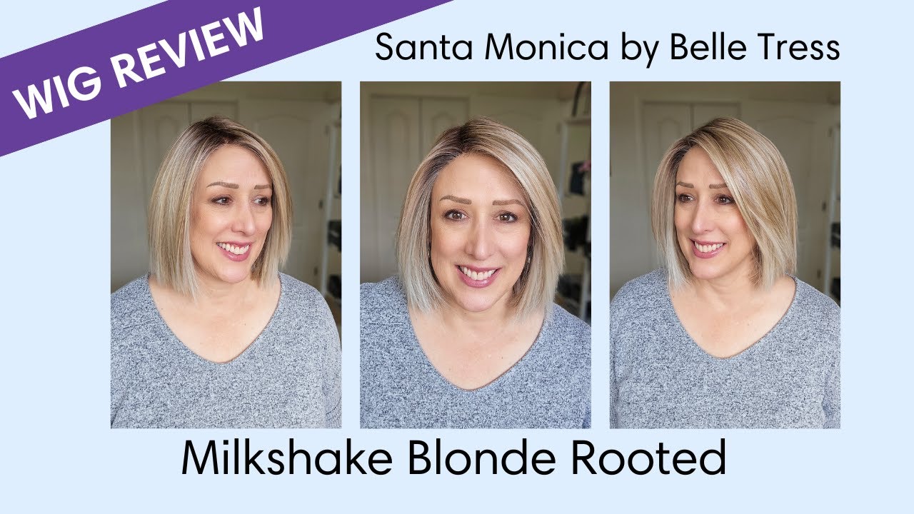 Santa Monica Wig in Milkshake Blonde Rooted by Belle Tress - Heat Friendly Style (City Collection)