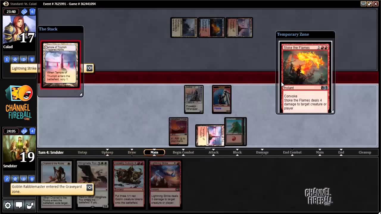 Channel Smdster  - Standard Red/White Aggro (Match 3, Game 1)