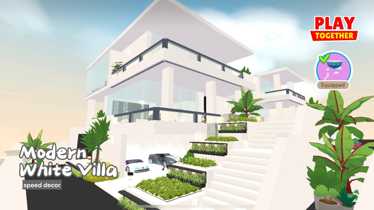 Modern White Villa Decor | Play Together 