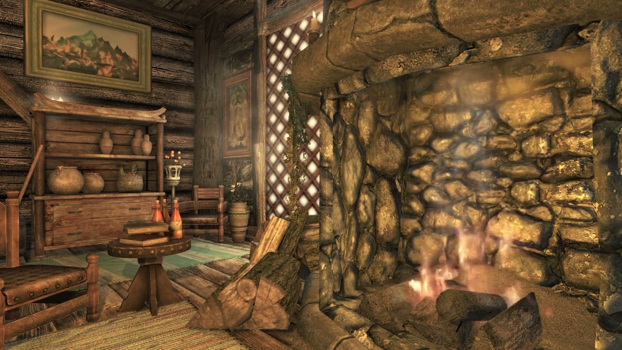 Skyrim Home Ambience  - Autumn's Gate 2 (Creation Club Home) 1080p