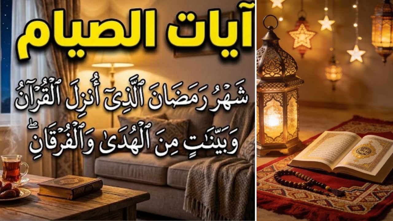 آيات الصيام, ايات الصيام, قرآن رمضان, شهر رمضان الذي أنزل فيه القرآن, القرآن الكريم, تلاوة خاشعة,