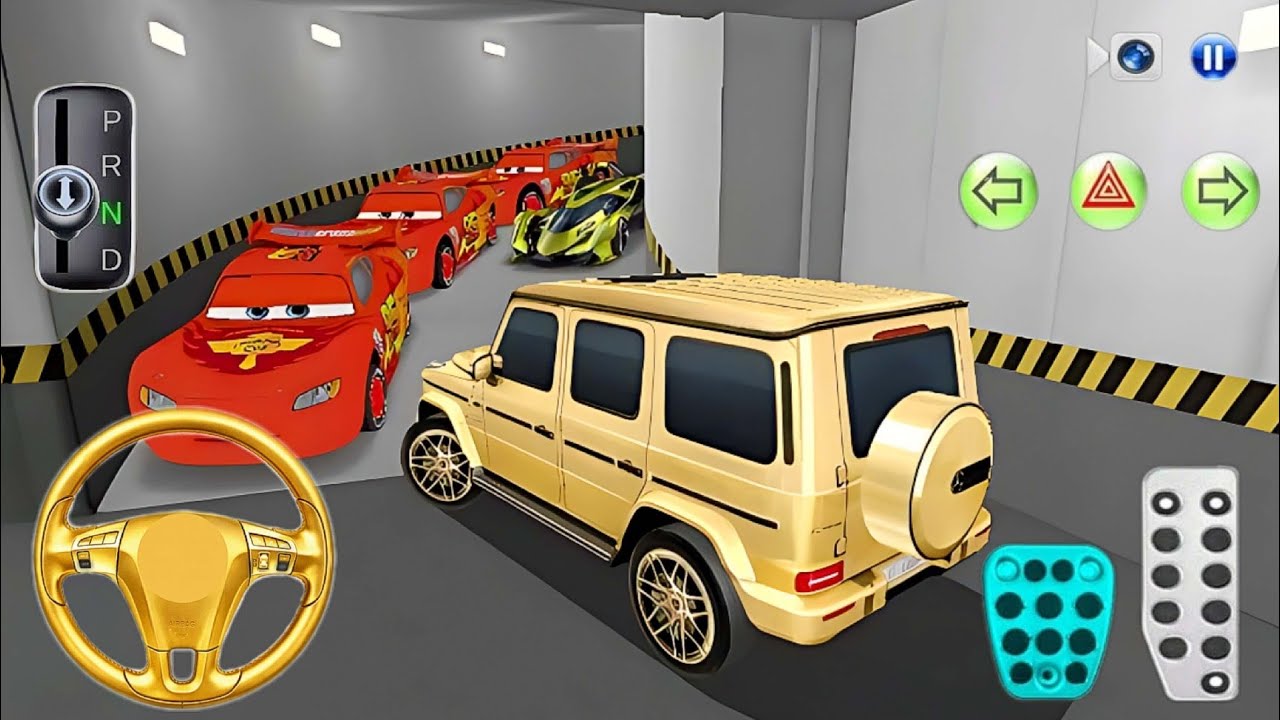 New Mercedes Golden car Stuck in Parking Garage - 3D Driving Class 2026 _ Android iOS gameplay