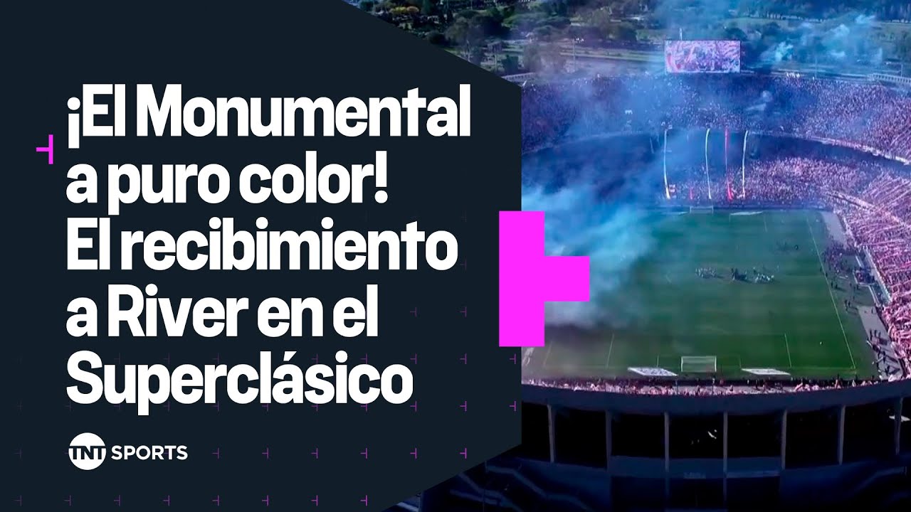¡El MONUMENTAL a PURO COLOR! Así fue el RECIBIMIENTO en la previa del SUPERCLÁSICO
