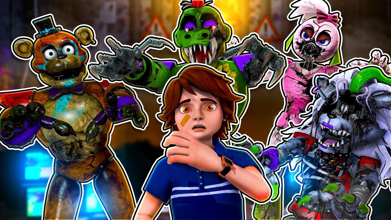 All SHATTERED FNAF ANIMATRONICS with Gregory and Roxanne