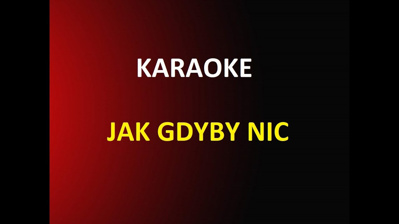 Marcin Maciejczak - Jak gdyby nic _ KARAOKE / Instrumental